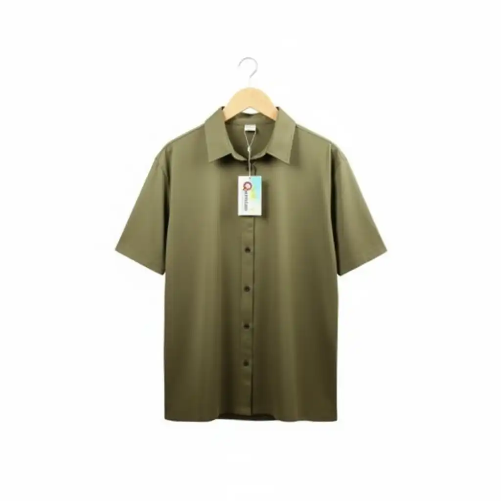 KEMEJA KNIT 22s PRIA GREEN OLIVE