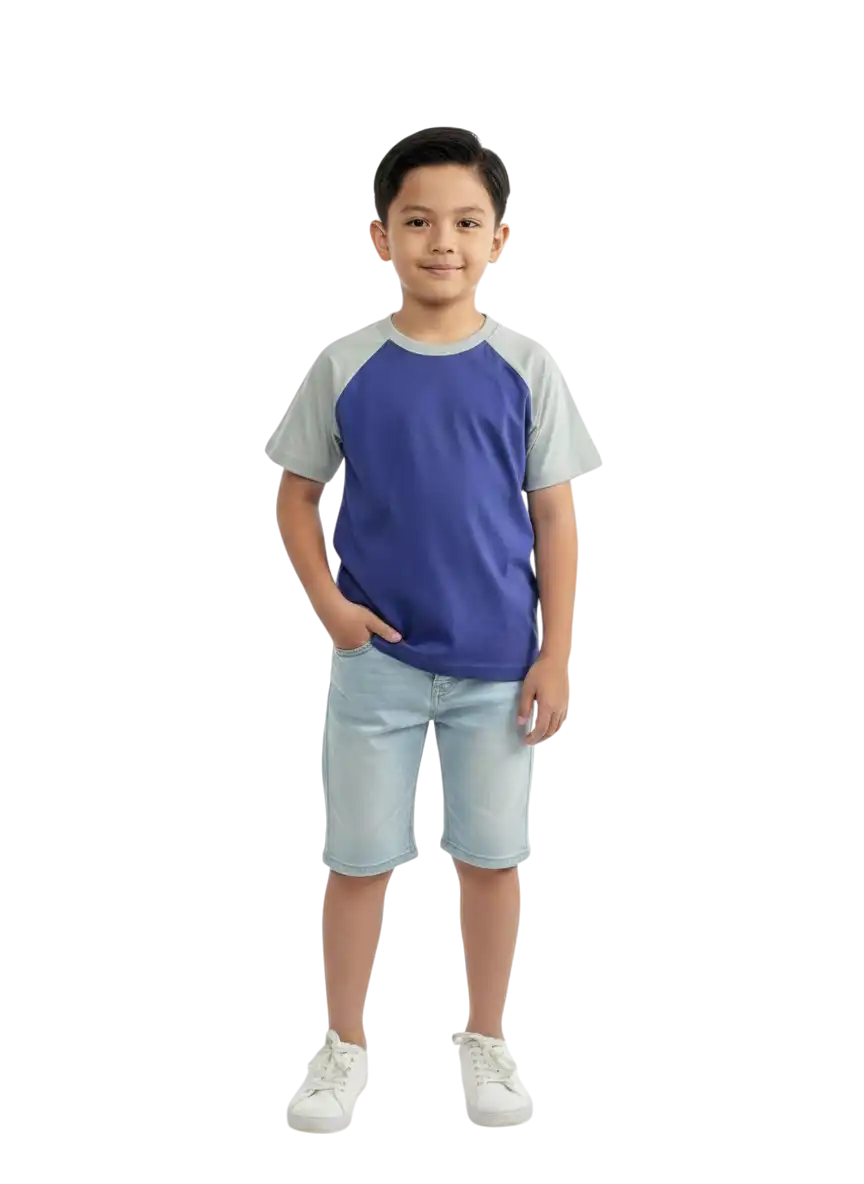 TSHIRT REGLAN KIDS MARLIN - STORM GREY