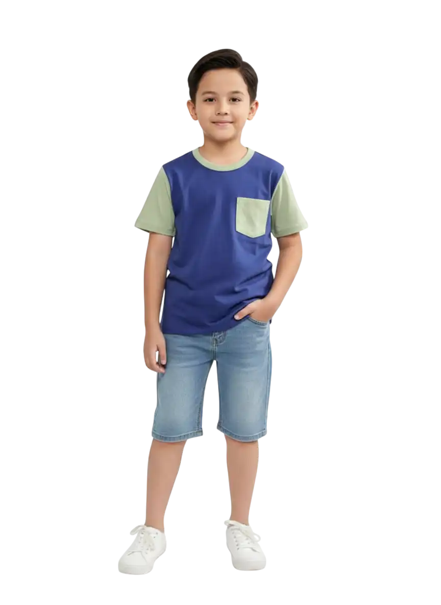 TSHIRT POCKET KIDS MARLIN - STORM GREY