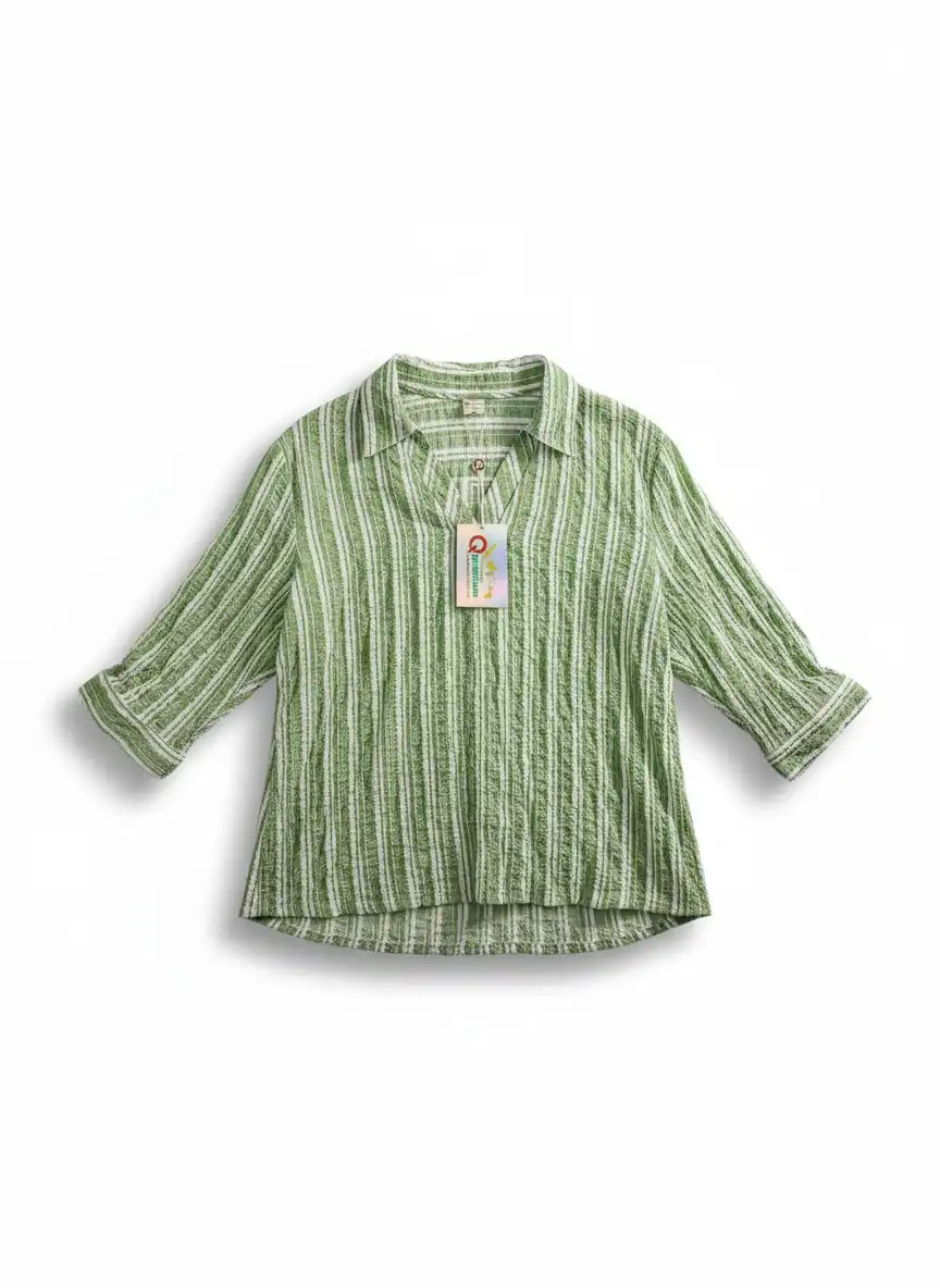 BLOUSE BETA WOMEN CRINGKLE HIJAU