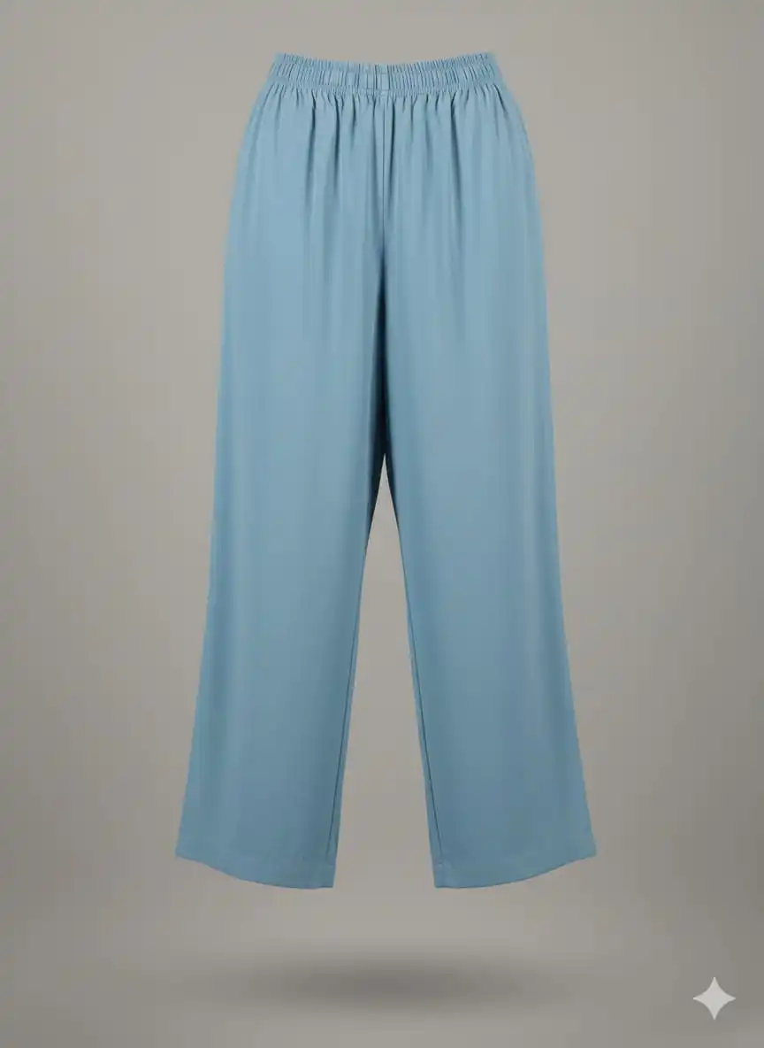 CELANA KULOT RAYON TWILL BIRU